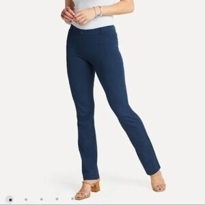 Betabrand Straight Leg | Two-Pocket Dress Pant Yoga Pants Navy Basketweave
